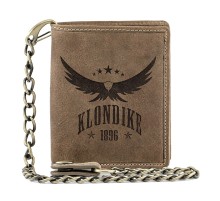 Бумажник KLONDIKE «Wayne Eagle», натуральная кожа в светло-коричневом цвете, 10,5 х 12,5 х 2,5 см