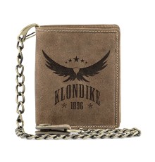 Бумажник KLONDIKE «Wayne Eagle», натуральная кожа в светло-коричневом цвете, 10,5 х 12,5 х 2,5 см