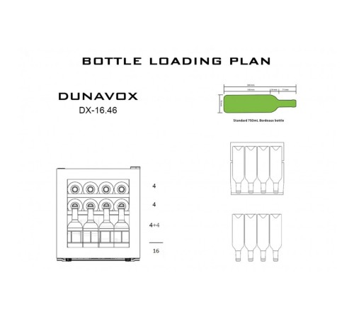Винный шкаф Dunavox DXFH-16.46