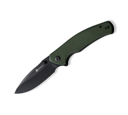 Складной нож SENCUT Slashkin D2 Steel Black Handle Green Canvas Micarta
