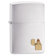Зажигалка ZIPPO Classic с покрытием Brushed Chrome, латунь/сталь, серебристая, матовая, 38x13x57 мм