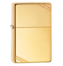 Зажигалка ZIPPO Vintage™ с покрытием High Polish Brass, латунь/сталь, золотистая, 38x13x57 мм