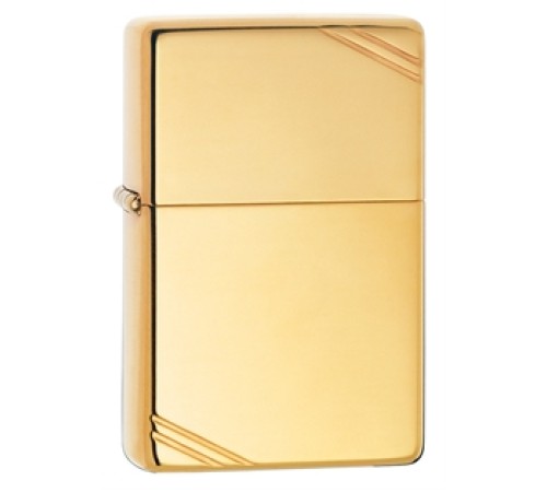Зажигалка ZIPPO Vintage™ с покрытием High Polish Brass, латунь/сталь, золотистая, 38x13x57 мм