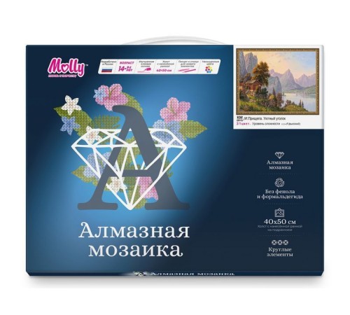 Картина мозаикой с нанесенной рамкой 40х50 И.ПРИЩЕПА.УЮТНЫЙ УГОЛОК (31 цвет)