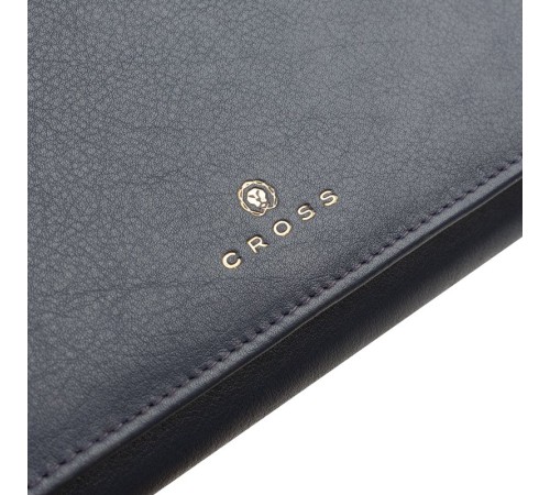 Кошелёк Cross Monaco Navy, кожа наппа, гладкая, цвет тёмно-синий, 20 x 11 x 2,5 см