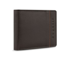 Портмоне BUGATTI Banda, с защитой данных RFID, коричневое, кожа козы/полиэстер, 10,5х2х8,3 см