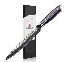 Нож разделочный из дамасской стали Keemake 8 Inch Carving Knife, синий