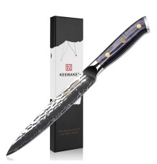 Нож разделочный из дамасской стали Keemake 8 Inch Carving Knife, синий