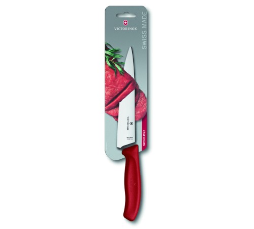 Нож разделочный VICTORINOX SwissClassic, 19 см, красный, в картонном блистере
