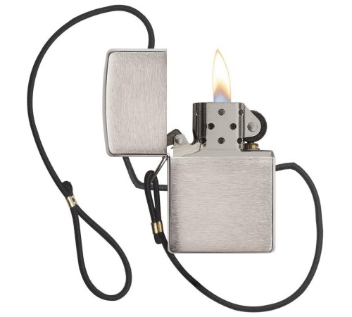 Зажигалка ZIPPO Classic с покрытием Brushed Chrome, латунь/сталь, серебристая, матовая, 36x12x56 мм