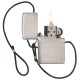 Зажигалка ZIPPO Classic с покрытием Brushed Chrome, латунь/сталь, серебристая, матовая, 36x12x56 мм