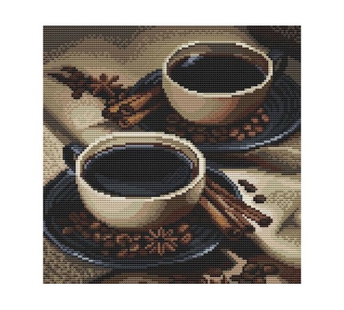 Картина мозаикой 30х30 КОФЕЙНЫЙ АРОМАТ (квадрат) (22 цвета)