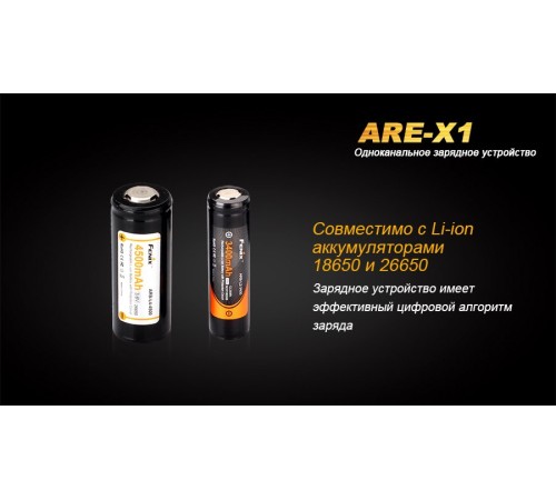 Зарядное устройство Fenix ARE-X1 (18650, 26650)