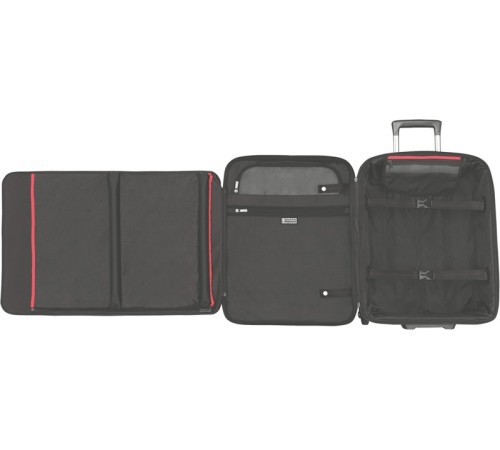 Чемодан VICTORINOX VX One VX 21, чёрный, нейлон 1000D/кожа, 40x20x55 см, 44 л