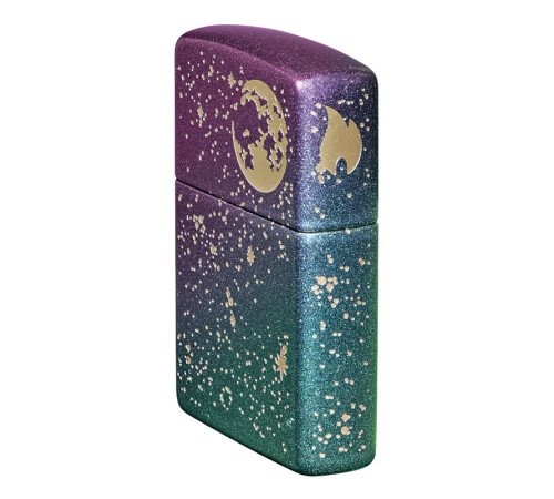 Зажигалка ZIPPO Starry Sky с покрытием Iridescent, латунь/сталь, фиолетовая, матовая, 38x13x57 мм