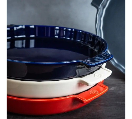 Форма для пирога Peugeot Ceramic, Франция, 33см, синяя