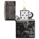 Зажигалка ZIPPO George Blaisdell с покрытием Black Ice®, латунь/сталь, чёрная, 36х12х56 мм