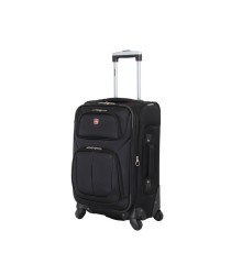 Чемодан WENGER SION, чёрный, полиэстер 750x750D добби, 37x22x60 см, 35 л