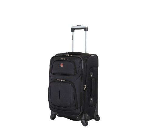 Чемодан WENGER SION, чёрный, полиэстер 750x750D добби, 37x22x60 см, 35 л