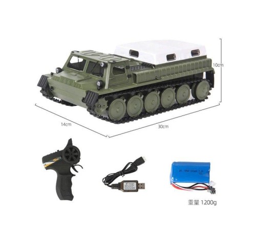 Радиоуправляемый гусеничный вездеход WPL E-1 (ГАЗ-71) 2.4G 1/16 RTR