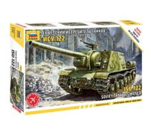 Сборная модель ZVEZDA Советский истребитель танков ИСУ-122 (сборка без клея), 1/72