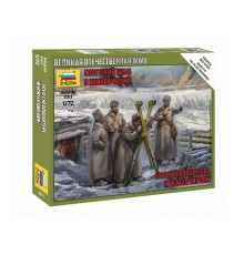 Сборные солдатики ZVEZDA Советский штаб в зимней форме, 1/72