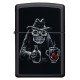 Зажигалка ZIPPO Bar Skull Design с покрытием Black Matte, латунь/сталь, чёрная, матовая, 38x13x57 мм