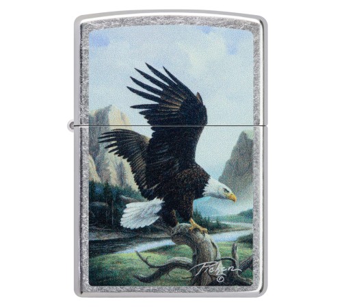 Зажигалка ZIPPO Linda Picken с покрытием Street Chrome, латунь/сталь, серебристая, 38x13x57 мм