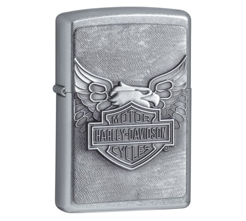 Зажигалка ZIPPO Harley-Davidson®, с покрытием Street Chrome™, латунь/сталь, серебристая, 38x13x57 мм