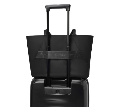 Сумка VICTORINOX Victoria Signature Tote, черная, нейлон/кожа, 51x15x30 см, 19 л