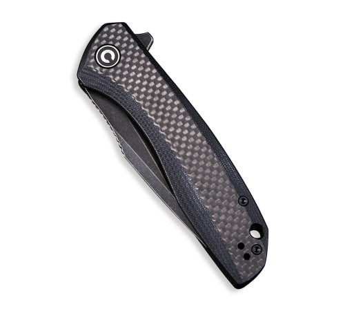 Складной нож CIVIVI Baklash 9Cr18MoV Steel Black Stonewashed Handle G10 Black Carbon