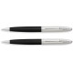Набор FranklinCovey Lexington: шариковая ручка и карандаш 0.9мм. Цвет - черный + хромовый.