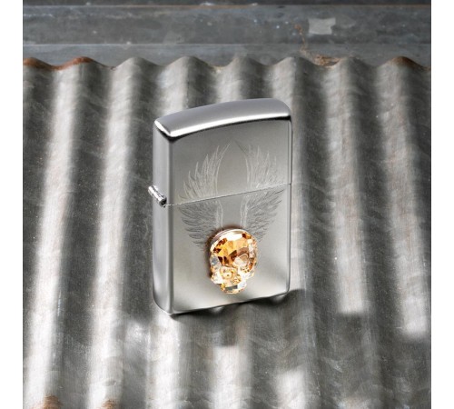 Зажигалка ZIPPO Classic с покрытием Satin Chrome™, латунь/сталь, серебристая, матовая, 38x13x57 мм