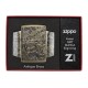 Зажигалка ZIPPO Armor™ с покрытием Antique Brass, латунь/сталь, медная, матовая, 38x13x57 мм