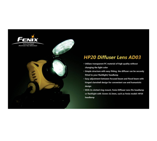 Диффузионная линза Fenix AD03 для HP20