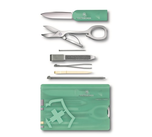Швейцарская карточка VICTORINOX Classic Fresh Energy SE 2020, 10 функций, мятный цвет