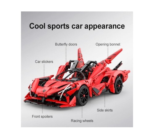 Радиоуправляемый конструктор CADA спортивный автомобиль APE Supercar (1823 детали)