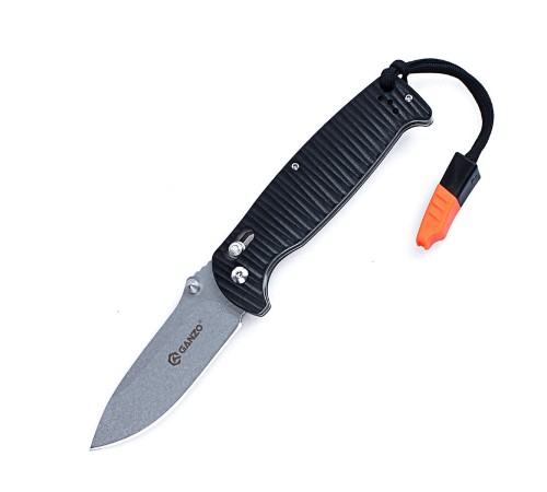Нож Ganzo G7412P-WS черный, G7412P-BK-WS