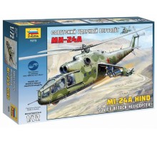 Сборная модель ZVEZDA Советский ударный вертолет Ми-24А, 1/72
