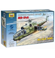 Сборная модель ZVEZDA Советский ударный вертолет Ми-24А, 1/72