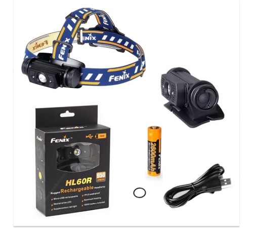 Налобный фонарь Fenix HL60R Cree XM-L2 U2 Neutral White LED, HL60RU2