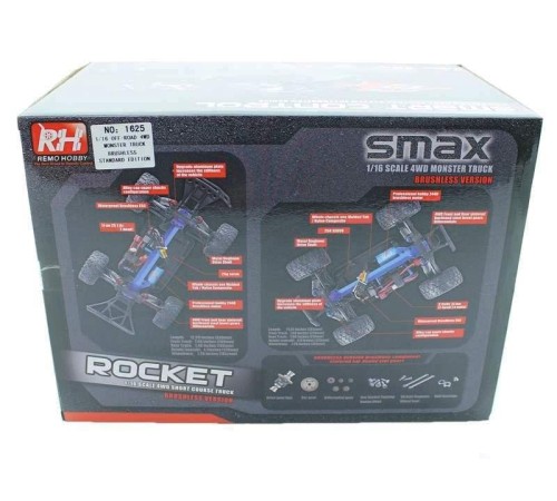 Радиоуправляемый шорт-корс Remo Hobby Rocket Brushless (оранжевый) 4WD 2.4G 1/16 RTR
