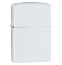Зажигалка Zippo Classic с покрытием White Matte, латунь/сталь, белая, матовая, 38x13x57 мм