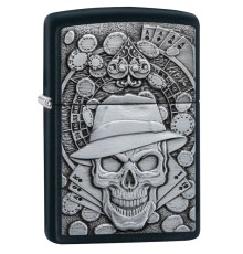 Зажигалка ZIPPO Classic с покрытием Black Matte, латунь/сталь, чёрная, матовая, 38x13x57 мм