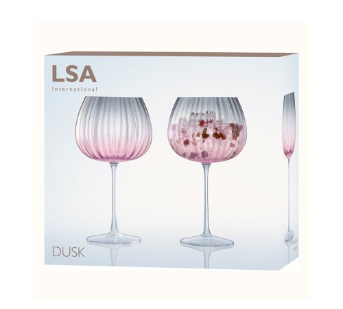 Набор бокалов Lsa International Dusk, 650 мл, розово-серый, 2 шт.