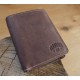 Бумажник KLONDIKE «Jamie», натуральная кожа в коричневом цвете, 9 х 10,5 см