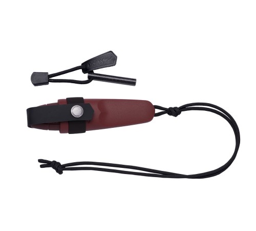 Нож Morakniv Eldris, нержавеющая сталь, цвет черный, ножны, шнурок, огниво, 12629