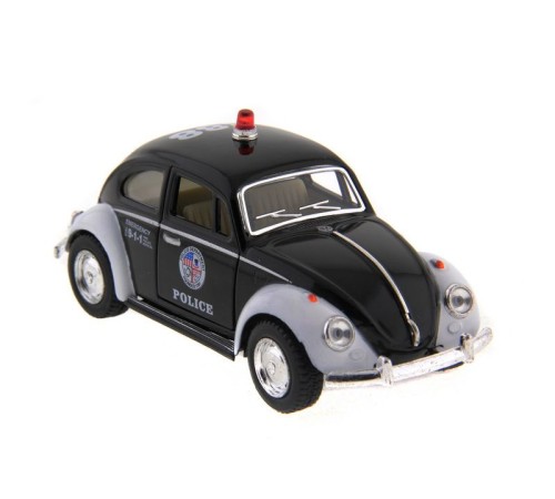 Машина Kinsmart  Volkswagen Classical Beetle (Police) инерция (1/12шт.) 1:32 б/к