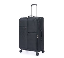 Чемодан TORBER Seyd, чёрный, нейлон 600D, 48 х 22 х 78 см, 85 л