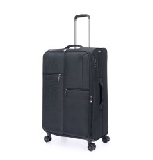 Чемодан TORBER Seyd, чёрный, нейлон 600D, 48 х 22 х 78 см, 85 л